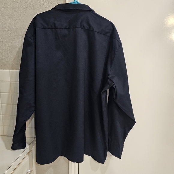 NWT Men's Dickies Temp Control Essential Long Sleeved Work Shirt 3XL Navy Blue - Picture 7 of 11